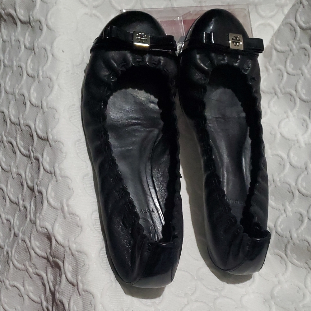 Tory Burch Black Flats Timeless Design